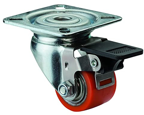 BS Rollen Lenkrolle mit Feststeller (Kompaktrolle Tragkraft: 100 kg, Durchmesser Rad: 35 mm, Kugellager) A620.C10.035