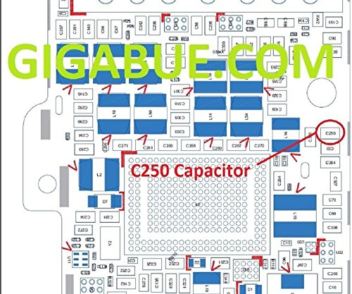 C250 Capacitor Cond 10uF 20% 6.3 V IC chip integrado para placa base iPhone 5