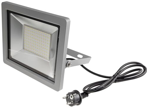 ChiliTec LED Fluter Aussenstrahler Flutlicht 100Watt 9230lm IP44 Aussen | Floodlight, 1,5m Kabel mit Schutzkontaktstecker, Licht 4000k / Neutralweiß