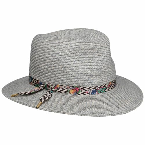 Mayser Nane Leinen Sonnenhut Made in EU Damen Sommer Winter blau-meliert S (55-56 cm)
