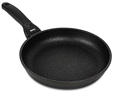 Risoli - Sartén Blackplus® de Aluminio Fundido Antiadherente, el Diamante ultrarresistente, Fabricado en Italia