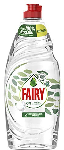 Fairy Limpio Y Fresco Original Lavavajillas líquido, sin perfumes ni colorantes y dermatológicamente aprobado por la Skin Health Alliance - 650 ml