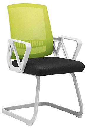Bseack Sedia per Computer Excutive Sedia da Ufficio Bow Piedi Computer Desk Sedia con Supporto Lombare Ergonom Gaming Chair Un Pezzo bracciolo for Office Sala Riunioni (Color : Green)