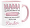 Moonworks® Geschenk Tasse anpassen egal was im Leben auf dich zukommt wenigstens hast du keine hässlichen Kinder Kaffee-Becher Mama-Kinder inner-rosa Keramik-Tasse