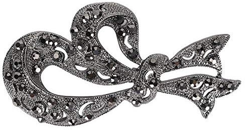 schwarze Blume Broschen Frauen Vintage antike Silber Vintage Legierung Brosche Legierung Revers Pin Schal Kleidung Dekoration Zubehör(#2036)