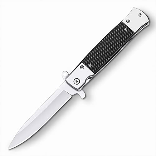 Eil Outdoor Klappmesser – Taschenmesser G10-Griff, Scharfes Einhandmesser Angelmesser fischmesser Klinge aus Edelstahl, Taschenfalzmesser Campinggerät zum Angeln, Jagen, Sportaktivitäten