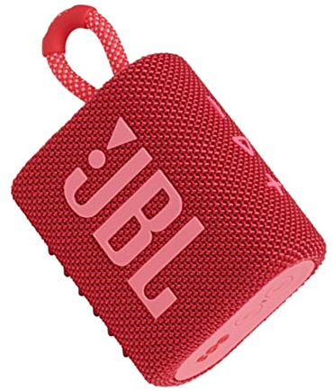 JBL GO 3 Speaker Bluetooth Portatile, Cassa Altoparlante Wireless con Design Compatto, Resistente ad Acqua e Polvere IPX67, fino a 5 h di Autonomia, USB, Rosso