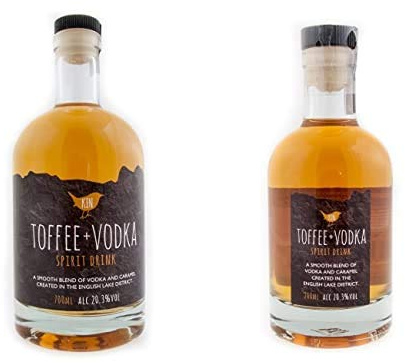 KIN Toffee + Vodka spirit drink, one 70cl & one 20cl bottle, 20.3% VOL