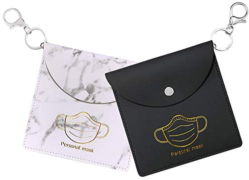 SALPPLEA 2 Packung Aufbewahrungsbox Tragbare,Tragbare Masken-Aufbewahrungstasche, Staubmasken-Aufbewahrungsbox zur Vermeidung von Maskenverschmutzung.