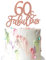 Blumomon Rose Gold Glittery 60th Birthday Cake Topper - 3 Pack