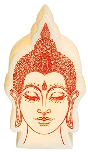 moses. Omm for you LED-Buddha, Stimmungsvolles Dekolicht, Buddha Kopf LED-Lichtdeko, In einer Geschenkbox, Warmweiß