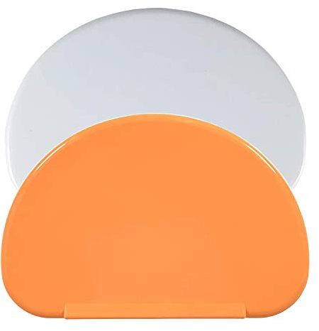 Corne Patisserie,Grattoir à Pâte en Plastique Coupe pâte,2 Pièces Racloir Spatules pour Pain Cuisine, Crêpes,pour Pate Fromage Chocolat,15,8x10,3cm(Orange,Blanc)