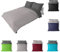 BaSaTex Bio Renforcé Bettwäsche und Kissenbezug | 100% Bio-Baumwolle | Reißverschluss | 155x220 + 80x80 cm |Uni Anthrazit-Grau/Silber