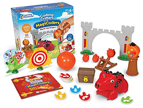 Learning Resources Coding Critters MagiCoders, Blazer, der Drache, Programmierspielzeug für Kinder, Mint-Spielzeug, Geschenke für Kinder ab 3 4 5 6 Jahren, Jungen und Mädchen