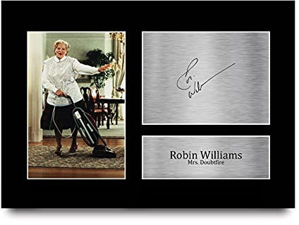 HWC Trading A4 Robin Williams Mrs Doubtfire Geschenke Gedruckt, Signiert Autogramm Bild Für Film-Erinnerungsstücke-Fans