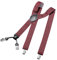 DonDon Hosenträger Herren extra stark gepunktet rot weiß 3,5 cm Hosenträger Herren breit in Y-Form lang - Starke Clips passend für Anzug Jeans Chinos Vintage Rockabilly Suspenders