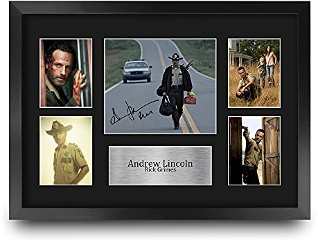 HWC Trading FR A3 Andrew Lincoln Walking Dead Rick Geschenke Gedruckt Signiert Autogramm Bild Für Fernsehshow Fans - A3 Framed