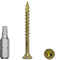 Lot de 100 vis à bois en acier zingué Jaune 4,0 x 45 mm Tête Torx Type 17 Vis à bois à tête fraisée Filetage partiel Vis à aggloméré (100, 4,0 x 45 mm)