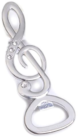 ARFUKA Bottle Opener Zinc Alloy Musical Note Shape Beer Bottle Opener Portable Beverage Soada Drinks Bottle Opener Home Kitchen Bar Tool Silver