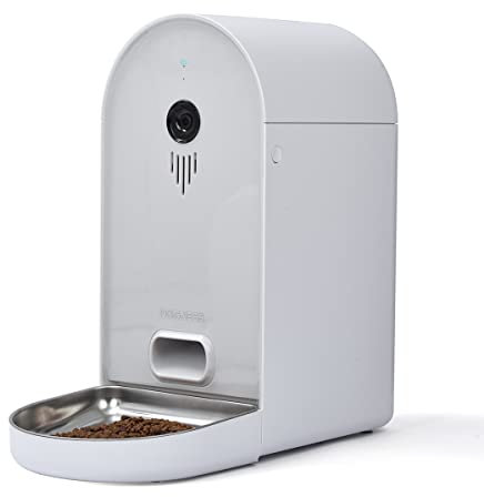 Oba security Cámara HD WiFi para Animales con Audio bidireccional, visión Nocturna, dispensador de pienso para Perros y Gatos