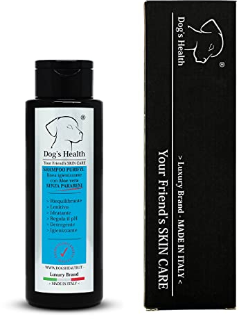 Dog's Health – Shampoo per Cani Purifyl 500ml - shampoo cane delicato. Utile come pulisci zampe cane, pulizia orecchie cane, per la pulizia intima del cane e per la dermatite del cane, Senza OGM