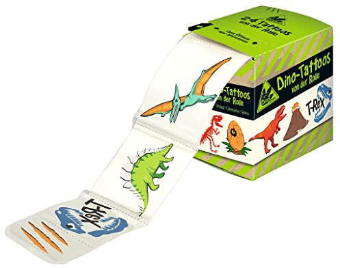 moses. Dino Tattoos für Kinder, 24 coole Dinosaurier Klebetattoos, T-Rex Stegosaurus & Co. , temporäres & hautfreundliches Tattoo für Kids, Geschenk für den Kindergeburtstag