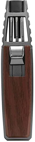 Metall Zigarre Feuerzeug Power Flame Winddichtes Turbo Torch Jet Butan Pfeifenfeuerzeug Outdoor für Candle Grill BBQ Camping Küche (Gas Nicht Enthalten),Wood