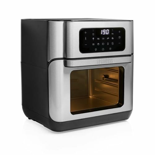 FORNO PRINCESS 10L SENZA OLIO 1500W TEMPERATURA 80-200 C TEMPORIZZATORE PANNELLO DI CONTROLLO DIGITALE SCHERMO LCD FORNEATO COMPRENDE CE