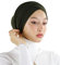 Turban Hijab aus genähtem Netzstoff, 100 % Baumwolle, für muslimische Frauen, Militärgrün, One size