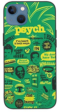 BEULSI Psych Pineapple Zitat Handyhülle für iPhone 13, stoßfeste Handyhülle (für iPhone 13/13 Mini) Weiß