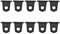 für 10 x externe Markisenschienen-Haken, schwarz, Universal-Markisen-Kleiderhaken für Wohnmobil, Wohnwagen, Party-Lichthalter, Outdoor-Markisen-Clips, einfach zu installieren