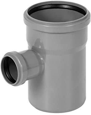 KNM TRADE HT-Abzweig DN 110x50 67° – Reduzier-T-Stück PP grau für Abwasser innen