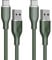 VOLTME USB C Kabel, [2 Stück 1m] 60W Nylon Schnellladekabel, USB A auf Typ C Datenkabel Ladekabel Kompatibel mit iPhone Serie iPad Air MacBook Samsung Galaxy S24 Ultra Huawei Xiaomi etc, Grün