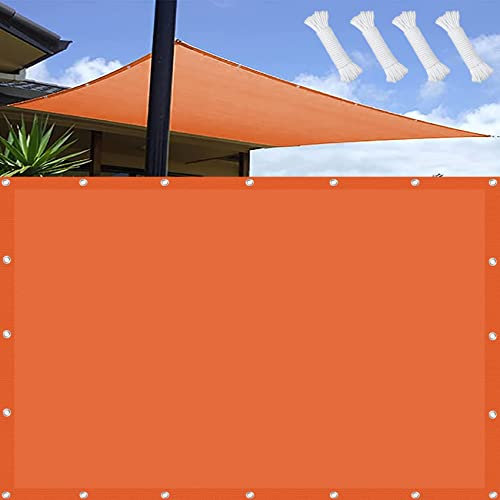 Toile Imperméable,Voile Ombrage 3.5 x 7 m Imperméable UV Protection Polyester Voile d'Ombrage Toile d Ombrage avec Le Kit de Fixation pour en Plein air, Jardin, Terrasse, Orange