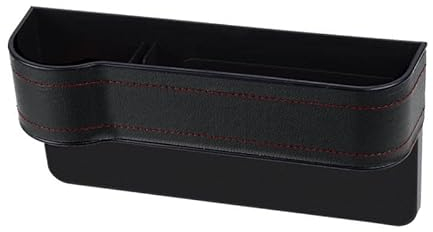 RUFD Autositz Aufbewahrungsbox für Ren-Ault SUV Austral/City K-ZE/Duster/Kadjar/Kiger/Koleos, PU-Leder-Organizer Sitz Seitentaschen Organizer Multifunktionale,A Black (Haupttreiber)