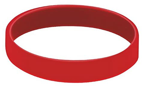 Agendepoint.it - Bracciale In Silicone, set da 5 Pezzi, Per Feste Piscine Brand E Discotechecm. 20x1,2 - Rosso