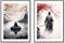 MJ-Graphics | Poster Set Japan Samurai Bushido Wohnzimmer & Schlafzimmer | 2x Din A3 Qualitätsdruck | Meditation Zen | Wanddeko ohne Bilderrahmen
