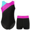iEFiEL Mädchen Glitzer Turnanzug Ärmellose Leotards Rückenfrei Ballettanzug mit Strass Ballettkleidung Gymnastikbody Tanzkostüm Vb Hot Pink 158-164