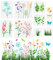 FINGERINSPIRE 11 Stück Wildblumen Schablonen Zum Malen Wiederverwendbare Blühende Sträucher Schablone Grasblatt Schablone Schmetterlings Libellen Muster Schablone Bastelschablone Zum Malen Auf Wand