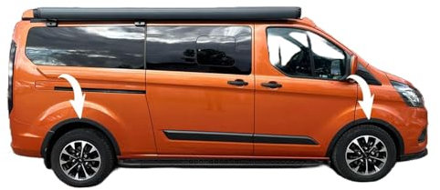 Radlaufschutz Radlaufleisten kompatibel mit Ford Transit Custom MK1 Facelift 2018-2023 10 Tlg. mit ABE T†V