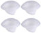 4 Stück Ersatzfilter Akku-Handstaubsauger Vakuumaufsatz Hochleistungsfilter evf100 ersatz Ersatzteile für Handstaubsauger Handvakuumfilter kabellos Zubehör Kehrmaschine Weiß