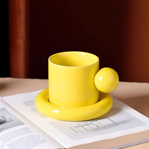 HENGBIRD Tasse à café de 300 ml, tasse à café en céramique, tasse en céramique, tasse en céramique, tasse en céramique, tasse en céramique, tasse de Noël, cadeaux pour femmes, cadeau d'anniversaire,