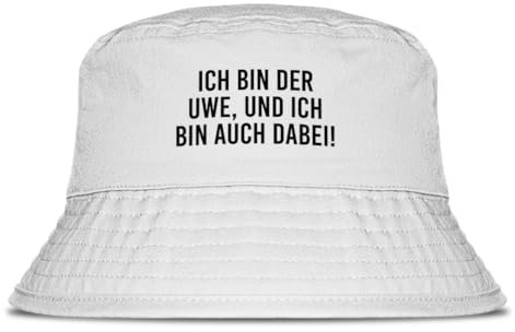 Prozente Momente Ich Bin der Uwe und ich Bin auch dabei - Fischerhut | Anglerhut | Sonnenhut | Sommer | Party | Malle | personalisiert | OneSize | Malle | Urlaub | Weiß