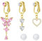Briana Williams 3 pièces de Faux Piercing au Nombril Clip Anneau de Nombril Non percée Or Bijoux de Ventre Papillon Coeur avec CZ