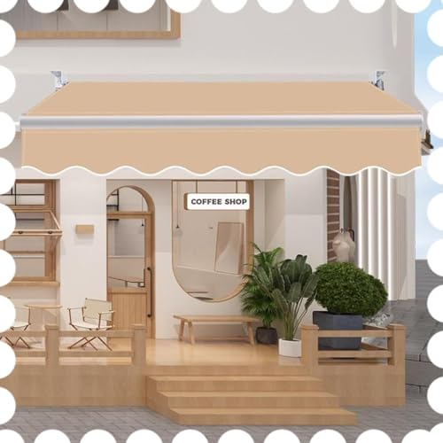 HCZION 2m 4m Klemmmarkise Ersatz Markisenstoff Markisenbespannung Markisentuch Ersatz Fenster Tür Sonnenschutzdachs Ersatz-Markisenstoff, Kein Rahmen(Size:22.9x4.9ft-7x1.5m)