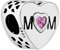 WINRARO Cuore Rosa Mamma per Braccialetti, Ciondolo con Perline Fai da Te in Argento Sterling 925 Regalo Gioiello per Donne Ragazza Mamma Famiglia