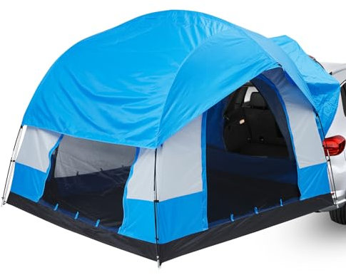 GarveeTech SUV-Zelt mit Regenschicht und Tragetasche, wasserdichtes Doppellagiges Design, bietet Platz für 5–8 Personen, inklusive Regenschutz und Aufbewahrungstasche, 2,4 m L x 2,4 m B x 2,4 m H