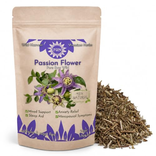 Passion Flower 50g | Traditional Support for Relaxation, Calm & Sleep Quality | Stress & Nervous System Wellness | Ideal for Evening Tea, Tinctures & Extracts