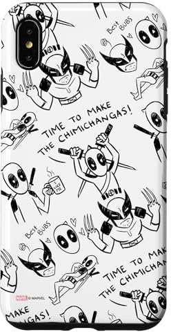 Marvel Studios Deadpool & Wolverine Toony Doodles Pattern Case for iPhone XS Max