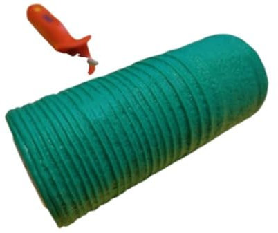 Rouleau de plâtre mural ciment imprimé pierre roche décorative TEXTURE ROLLER, modèle Wood 2, 20 x 8 cm environ